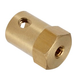Hex Motor Coupling POWERTOOL 4Pcs Shaft Coupler Connector Brass Extended Shaft with Screw for Connecting Motor Shaft and Hex Wheel,etc (3.17mm)
