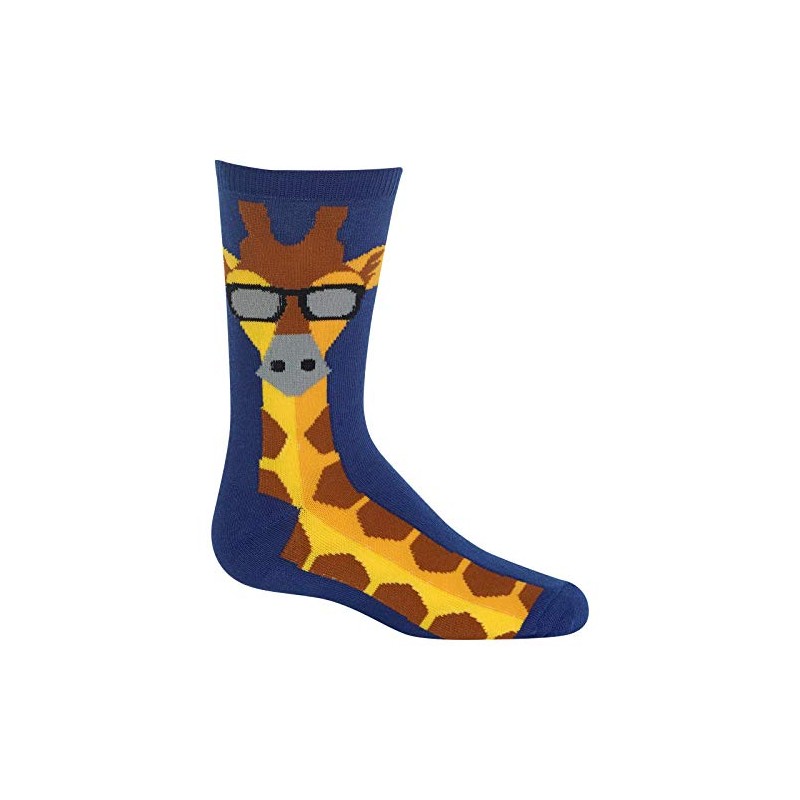 HOTSOX Kids Giraffe Socks 1 Pair, Blue, Kids S/M