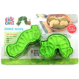 Yaksell Harapeko Baby Swaddle Cutter Set of 2 Cookie Cutters with Recipe for Kids Green