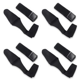 NOPKESV Pack of 4 Fishing Rod Bands, Fishing Rod Straps, Non-Slip Fishing Rod Belt Band, Fishing Rod Strap, Elastic Adjustable Velcro Straps, Fishing Rod Attachment, Fishing Accessories (Black)