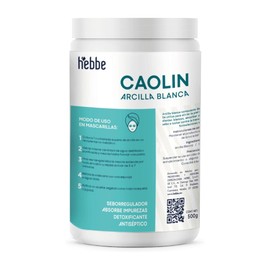 Arcilla Blanca Caolín 500 g | Mascarilla Facial y Corporal | Purifica Poros y Puntos Negros | Controla Grasa y Suaviza | 100% Natural