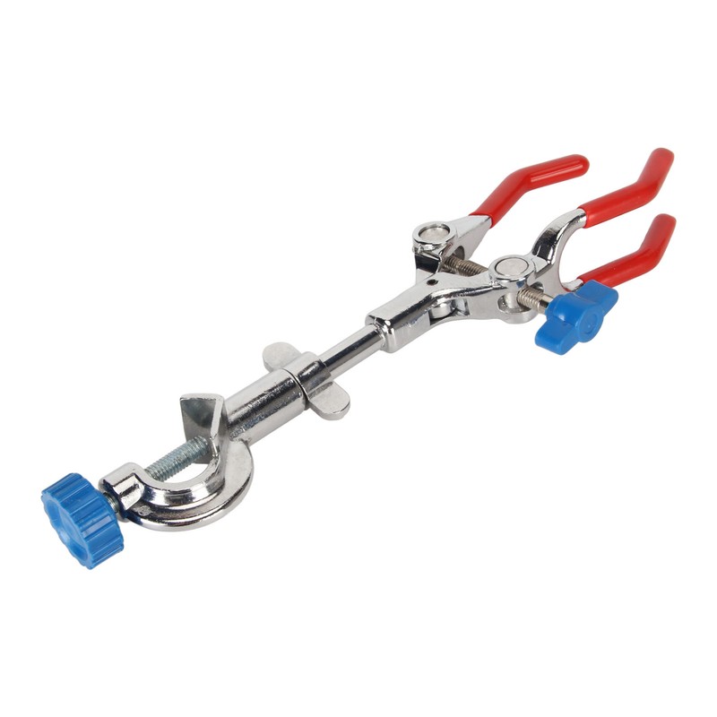 3 Prong Lab Clamp with Rubber Coating Pressure Adjustment 3