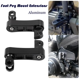 Unbranded Aluminum Black Foot Pegs Male Mount Extensions For Harley Sportster Softail Dyna