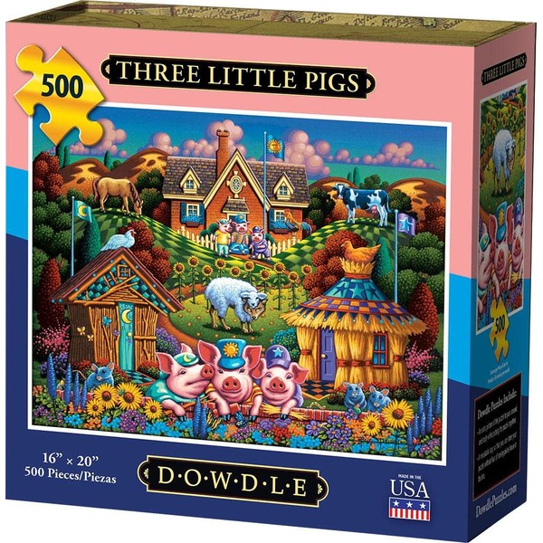 Dowdle Jigsaw Puzzle - Three Little Pigs - 500 Piece