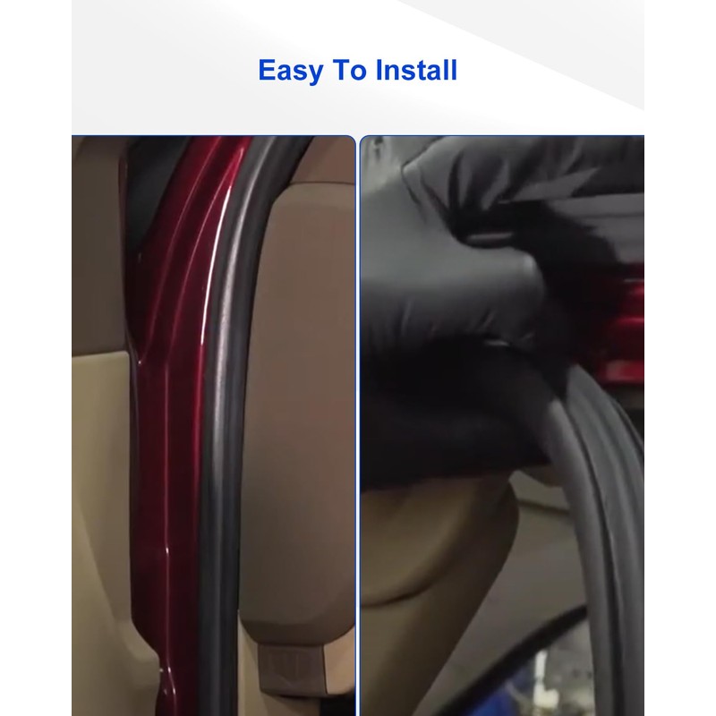 AUGREX Front Door Weatherstrip Seal LH/RH Side Fit for Chevy