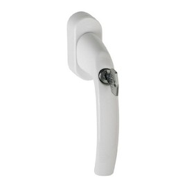HOPPE Atlanta Secu100 + Secustik Window Handle 7/40 mm Aluminium Traffic White Lockable
