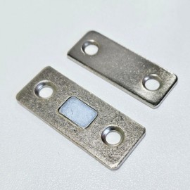 Flat No-Drill Magnetic Door Hinge Stopper Catch Black 9ea