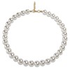 MLUOVI Chunky Pearl Dog Collar, Large Breed, White, 17"-19.8" (14mm