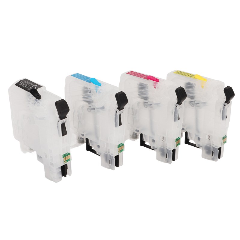 Ink Cartridges Compatible Refill Replacement With Permanent Chip 4 Colors