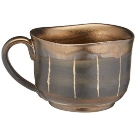 Maruyoshi Pottery M0975 Banko Ware Coffee C/S Gold Sai Tokusa Black