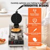 VEVOR Commercial Waffle Maker, 1300W Round Waffle Iron, Non-Stick Rotatable