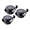 Solar Gutter Light Set of 3 Black or White Wireless