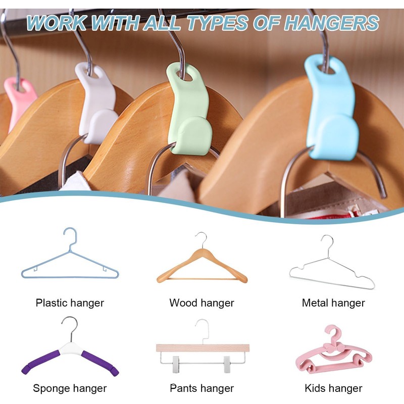 Space Saving Connection Hook, 40Pcs Space Saving Hanger Hook Connector