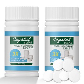 Pool Cleaning Tablet, Pool Cleaning Tablets, 100 Pieces, Cleaning Tablets for Pool, Pool Cleaning Tablets, Bubble Tablets for Clean and Hygienic Pool Water (200 Pieces)
