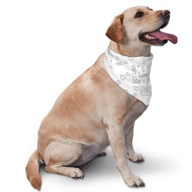 vercosee Funny I Love My Dad,Daddy's Gift Dog Bandana, Pet Scarf Accessories, Adjustable Dog Bandana for Father’s Day Party,Pet Accessories for Dog Lover (White)