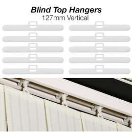 10 Pack 5inch Vertical Blind Clips Top Hangers to Fit 127mm Slats Double Slot Type Part (127mm)
