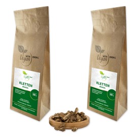 VITA IDEAL Vegan® Kletten Root 2 x 300 g Cut & Dried – Arctium lappa – Burdock Root – Burdock Root Herbs Tea & Infusion, No Additives
