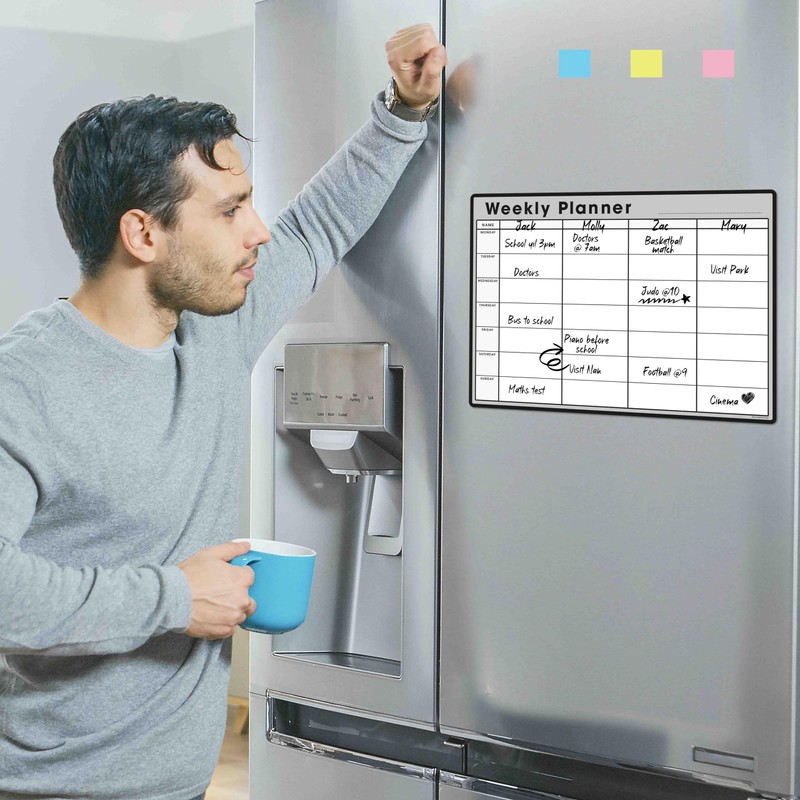 TMS Magnetic Weekly Planner for Fridge | Made in The