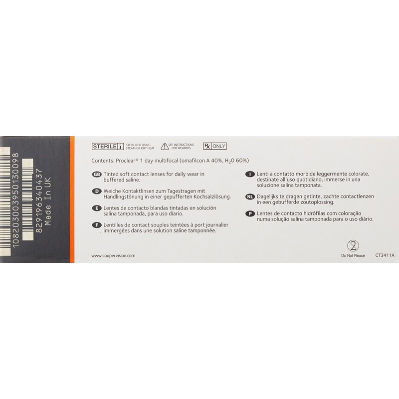 Proclear 1day Multifocal Daily Lenses Soft Pack of 30 /