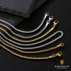 KRKC&CO 2.5 mm/6 mm Thin Rope Chain Stainless Steel 18