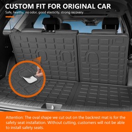 powoq Cargo Mat Compatible with 2020-2025 Hyundai Palisade Cargo Liner TPE Trunk Mat Replacement for 2020-2023 2024 2025 Hyundai Palisade Accessories (Cargo Mat+Lower Trunk Mat)
