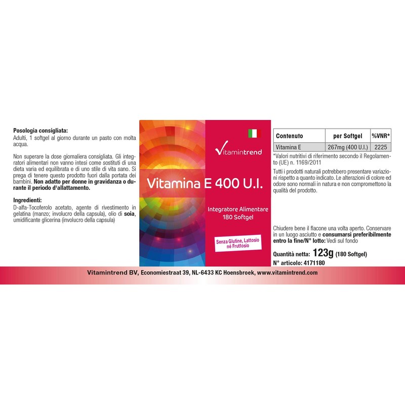 Vitamin E 400 IU - High Dose - Bulk Pack