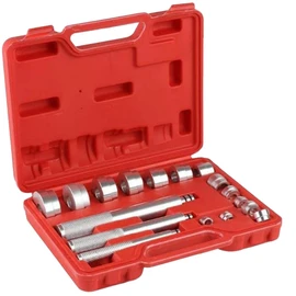 AIMALL 17PCS Universal Bearing Race and Seal Driver Tool Kit with Aluminium Drivers and Knurled Handles for Automotive Motorcycle Wheel Hub Bushing Installation and Removal