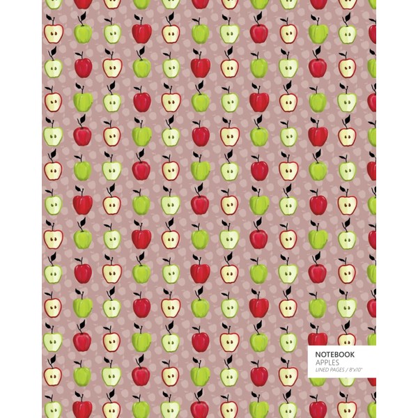 Apples Notebook: (Pastel Brown Edition) Fun notebook 192 ruled/lined pages