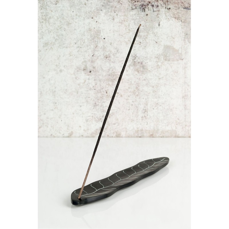 pajoma Incense Stick Holder "Leaf" Made of Soapstone, L 21
