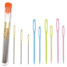 Hand Sewing Needles, Hand Sewing Needles, Sewing Needles, 9 Large Dull Needles, Plastic Needles, 6 Pieces, Embroidery Needles, Yarn Knitting Needles, Thick Needles, Leather Crafts, Leather Tools, Special Needle Set, Large Needle Set, DIY Tool, Sewing Too