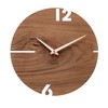 huamet PUHR CH10-B-00 Wall Clock Wood Walnut Wood Round Unique