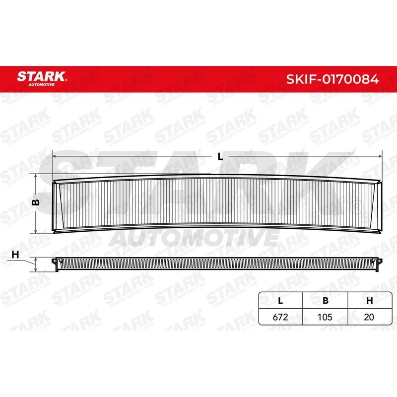 STARK SKIF-0170084 Cabin Air Dust Filter, Pollen Filter, Micro Filter