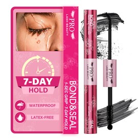 Prolashbeauty Black Eyelash Glue & Sealer, 48h Waterproof Lash Bond and Seal