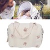Baby Stroller Bag, Multifunctional Check Bag, Zipper Embroidery, Reusable Handbag,