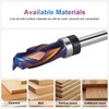 SpeTool Coated Compressiom Flush Trim Router Bit 1/4 Shank, Top