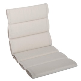 LILENO HOME Garden Chair Cushions in Natural [Set of 1 - Low-Back] - Comfortable Loungers as Seat Cushions for Garden Furniture - Chair Cushion for Garden Chairs and Folding Chairs