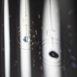 TENGFENG Sparkling Crystal Star Moon Window Entrance Decoration, Lucky Pendant, Popular Quartz Glass Sun Catcher Kit, for Love, Feng Shui, Hanging Window/Entrance/Car Decoration
