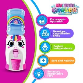 My Mini Cooler – Tiny Water Dispenser Machine for Dollhouse Furniture, Juice, Beverage | Miniature Desktop Water Dispenser, Best Gift for Boys and Girls (Unicorn)