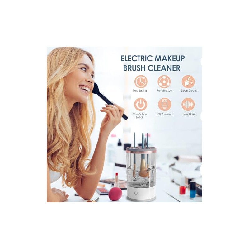 Máquina Limpiadora de Brochas de Maquillaje para una Limpieza Rápida