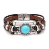 Fuqimanman2020 Bohemia Leather Bracelets for Women Multilayer Turquoise Bracelets with