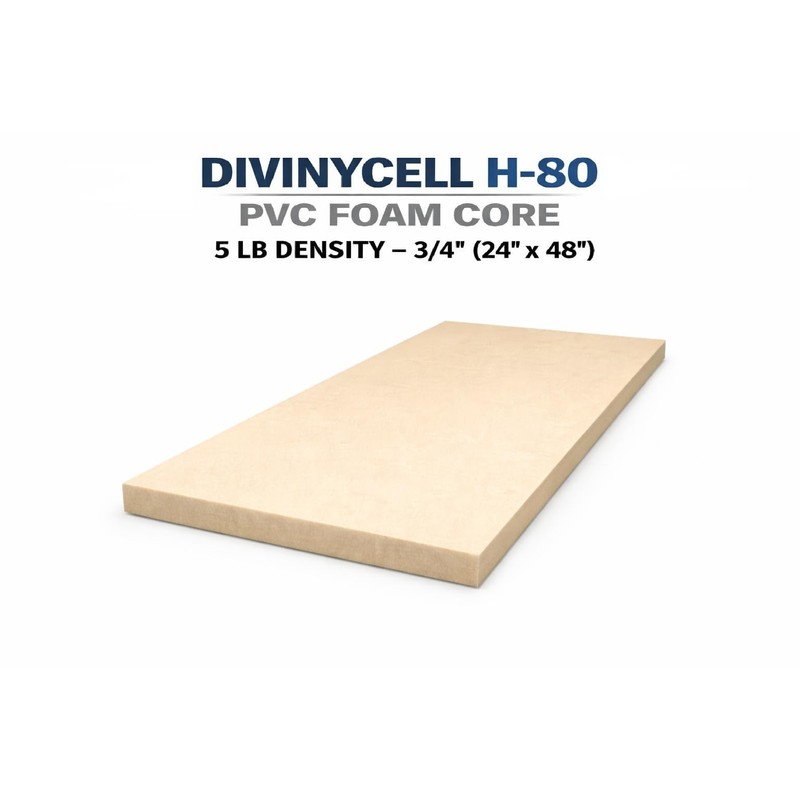 Fiberglass Supply Depot Divinycell PVC Foam Core Plain H-80 5lb