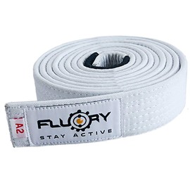 FLUORY BJJ Belt, Brazilian Jiu Jitsu Belts with Color White, Purple, Blue, Brown, Black for Size A0, A1, A2, A3, A4.