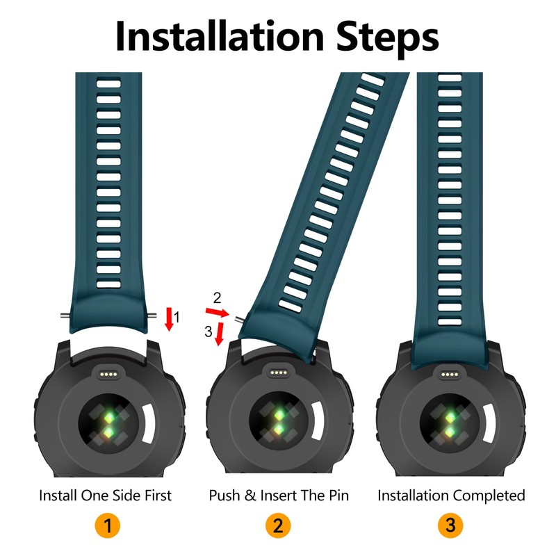 OVERSTEP Watch Bands Compatible with Instinct 3 Amoled/Solar 50mm 26mm