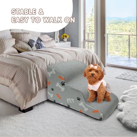 Dog Stairs Ramp for Small Dogs, 3-Step Dog Steps for Couch Sofa and Chair, Pet Stairs for Cats, Non-Slip Balanced Pet Steps Indoor