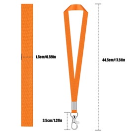 Pagezol 10 Pack Lanyards for Id Badges Black Key Lanyard with Lobster Clasp Clip Neck Strap with Badge Clip Bulk Lanyards for Neck Name Badge Holder, Id Card, Keys Strap, Multi-Color