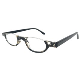 Incredible Bargains The Hunter Half Moon Under Frame Reading Glasses + 3.25 Black and Tan Tortoise
