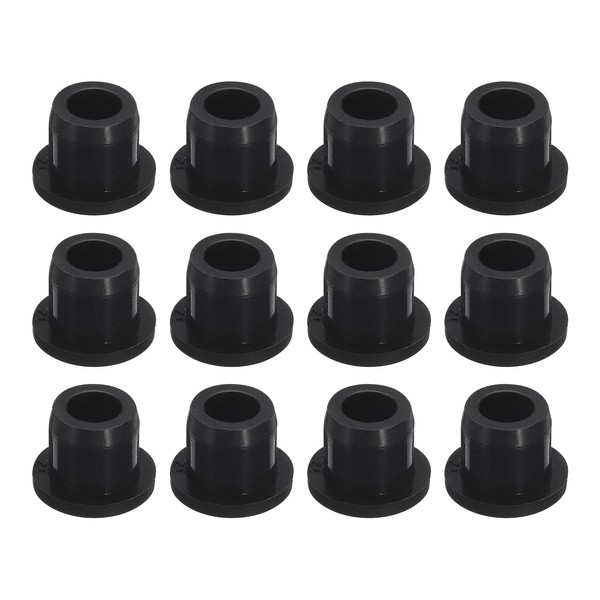 sourcing map 12 Pieces Black Plug Holes, H12 Waterproof Rubber