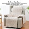 Recliner Chair Cover Thick T Shape Beige Anti Slip Reversible