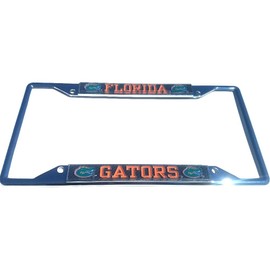 Florida Gators Silver Chrome Carbon 3-D License Plate Frame