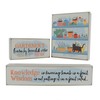SET OF THREE COMICAL GARDEN THEMED GARDNERS GIFT IDEA WOODEN